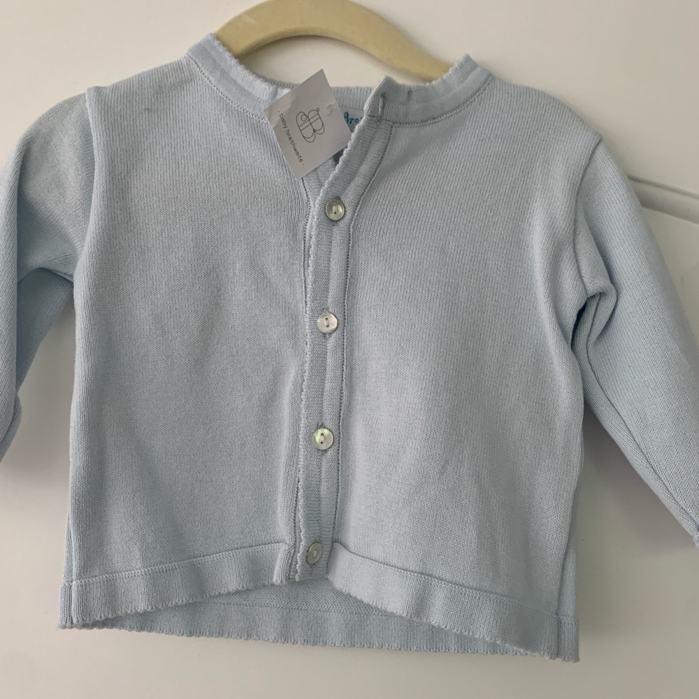 Light Blue Baby Button-Up Cardigan